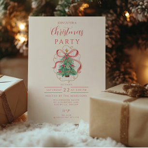 Coquette Merry & Bright Weihnachten Einladung