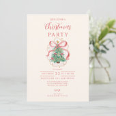 Coquette Merry & Bright Weihnachten Einladung (Stehend Vorderseite)