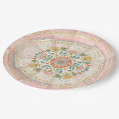 Coquette Mexican Talavera Pappteller (Schrägansicht)