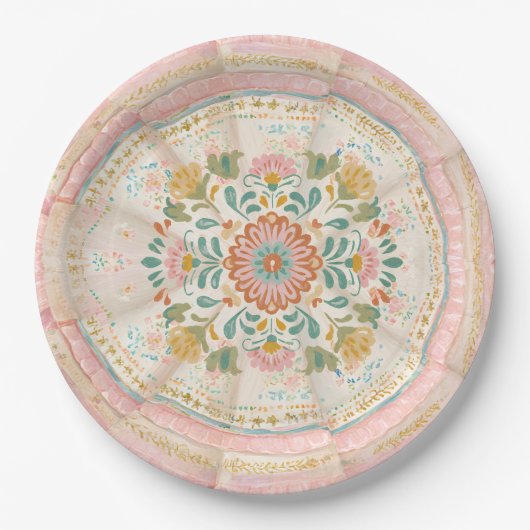 Coquette Mexican Talavera Pappteller (Vorderseite)