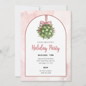 Coquette Mistletoe Watercolor Einladung (Vorderseite)