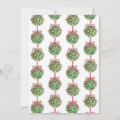 Coquette Mistletoe Watercolor Einladung (Rückseite)