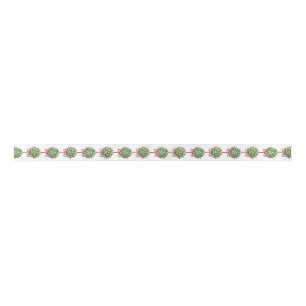 Coquette Mistletoe Watercolor Weihnachtsband Satinband