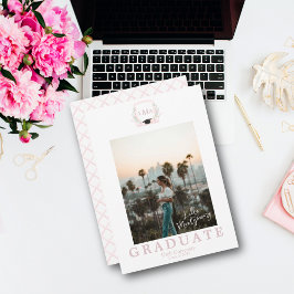 Coquette Monogram Foto Abschluss Ankündigung