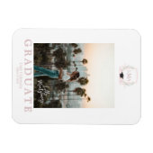 Coquette Monogram Foto Abschluss Ankündigung Magnet (Horizontal)