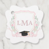 Coquette Monogramm-Abschluss Geschenkanhänger (Vorderseite)