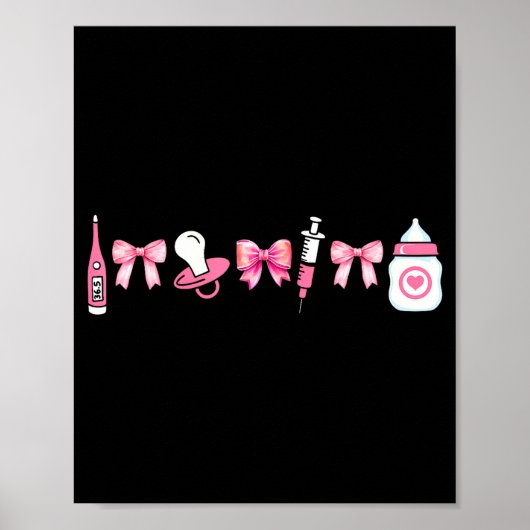 Coquette Mother Baby Mbu Nurse Stpartum Rn Christm Poster (Vorne)