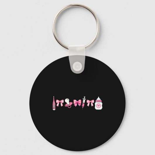 Coquette Mother Baby Mbu Nurse Stpartum Rn Christm Schlüsselanhänger (Vorderseite)