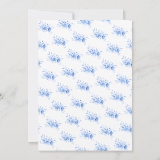 Coquette Navy Blue Sweet 16 Blumengläsern Einladung (Rückseite)