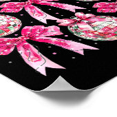 Coquette New Year 2026, Retro New Years, Disco Bal Poster (Ecke)