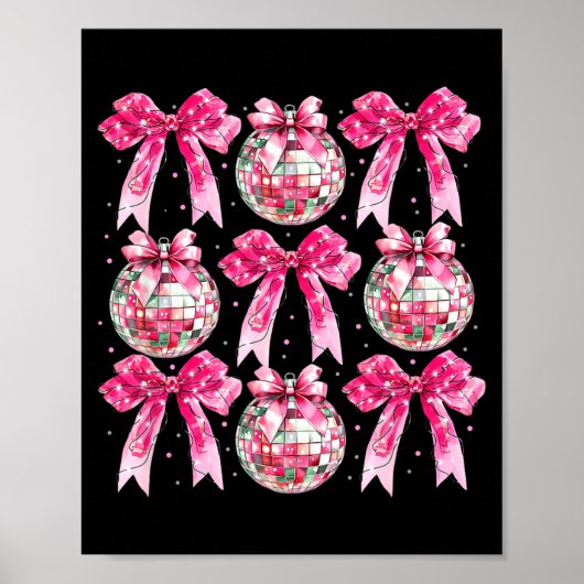 Coquette New Year 2026, Retro New Years, Disco Bal Poster (Vorne)