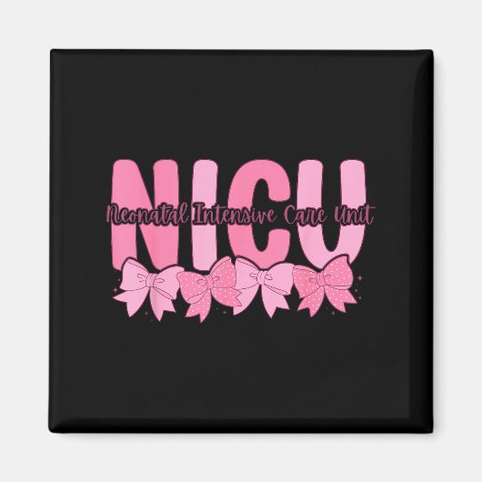 Coquette Nicu Nurse Nk Bow Neonatal Intensive Care Magnet (Vorne)