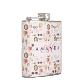 Coquette Niedlich Girly Pink Feminine Flachmann (Rechts)