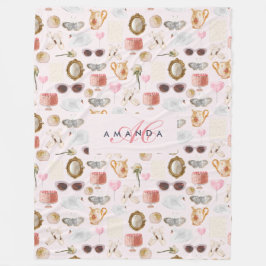 Coquette Niedlich Girly Pink Feminine Fleecedecke