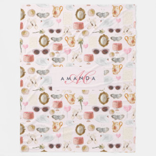 Coquette Niedlich Girly Pink Feminine Fleecedecke