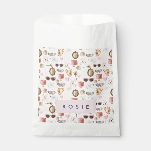 Coquette Niedlich Girly Pink Feminine Geschenktütchen (Vorderseite)