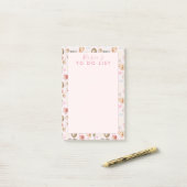 Coquette Niedlich Girly Pink Feminine Post-it Klebezettel (Auf Schreibtisch)