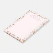 Coquette Niedlich Girly Pink Feminine Post-it Klebezettel (angewinkelt)