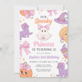 Coquette Niedlich Halloween 2. Geburtstag Einladun Einladung (Vorderseite)