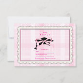 Coquette Niedlich Pink Bow Abschluss RSVP Karte (Vorderseite)