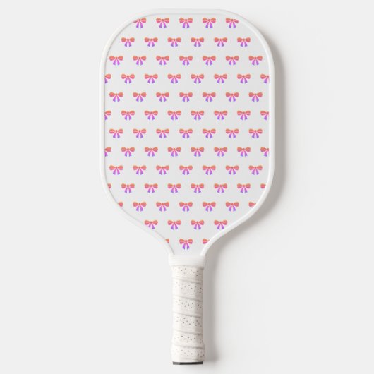 Coquette Niedlich Pink Bow Girl Ladys Birthday Pickleball Schläger (Vorderseite)