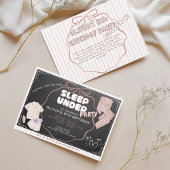 Coquette niedlicher Schlaf unter Geburtstagsparty Einladung