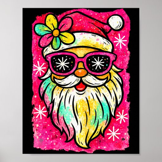 Coquette Nk Gl Santa Merry Christmas Women Girl Ki Poster (Vorne)