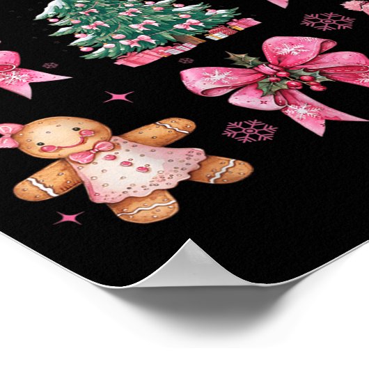 Coquette Nk Weihnachtsbaum Santa Gingerbread Weihn Poster (Ecke)