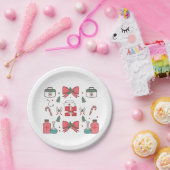 Coquette Nurse Bow Custom Nurse Weihnachten Weihna Pappteller (Party)