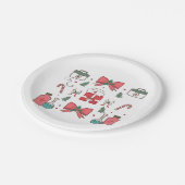 Coquette Nurse Bow Custom Nurse Weihnachten Weihna Pappteller (Schrägansicht)