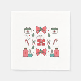 Coquette Nurse Bow Custom Nurse Weihnachten Weihna Serviette