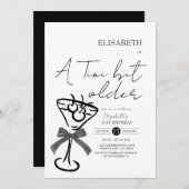 Coquette Olive Martini Einladung zum Geburtstag (Vorne/Hinten)