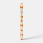 Coquette Orange Herbstbögen und Blätter iPhone 15 Hülle (Linke Seite)