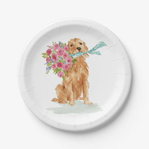 Coquette Paper-Teller für den Golden Retriever Pappteller