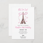 Coquette Paris Birthday Invites Dankeskarte (Vorne/Hinten)