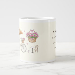 Coquette Paris Checkliste personalisierter Name Sp Jumbo-Tasse