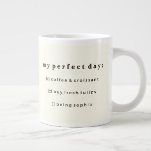 Coquette Paris Checkliste personalisierter Name Sp Jumbo-Tasse