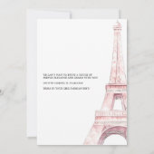 Coquette Paris Französisches Pariser Café Geburtst Einladung (Rückseite)