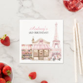 Coquette Paris Französisches Pariser Café Geburtst Serviette (Beispiel)