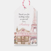 Coquette Paris French Café Party Vielen Dank Geschenkanhänger (Vorderseite)