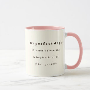 Coquette Paris Tägliche Checkliste Personalisierte Tasse