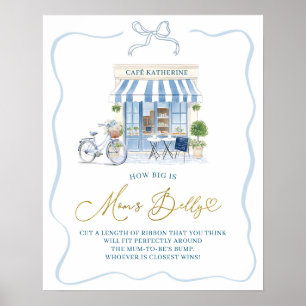 Coquette Pariser Café wie groß ist Mama Bauch Zeic Poster