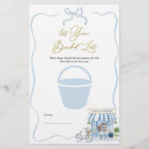 Coquette Parisian 1 Year Bucket List Games Card