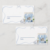 Coquette Parisian Café Französisch Platzkarte (Vorne/Hinten)