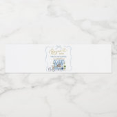 Coquette Parisian café French Blue Bottle Label Wasserflaschenetikett (Einzelnes Label)