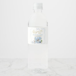 Coquette Parisian café French Blue Bottle Label Wasserflaschenetikett