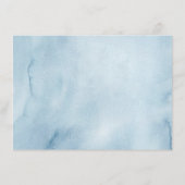 Coquette Parisian café French Blue Danke Card Begleitkarte (Rückseite)