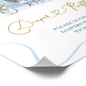 Coquette Parisian café French Diaper Raffle Poster (Ecke)