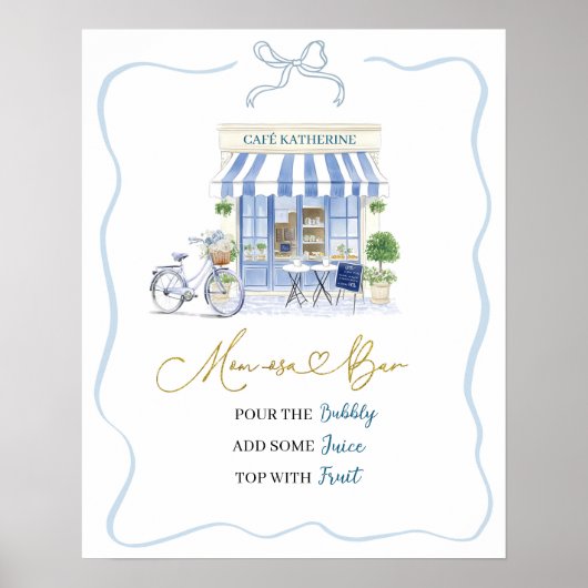 Coquette Parisian café French Momosa Bar Poster (Vorne)