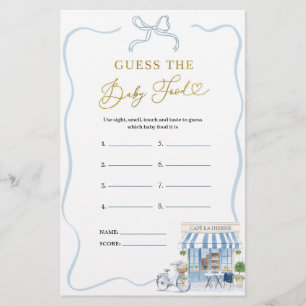 Coquette Parisian Café Guess The Baby Food Games